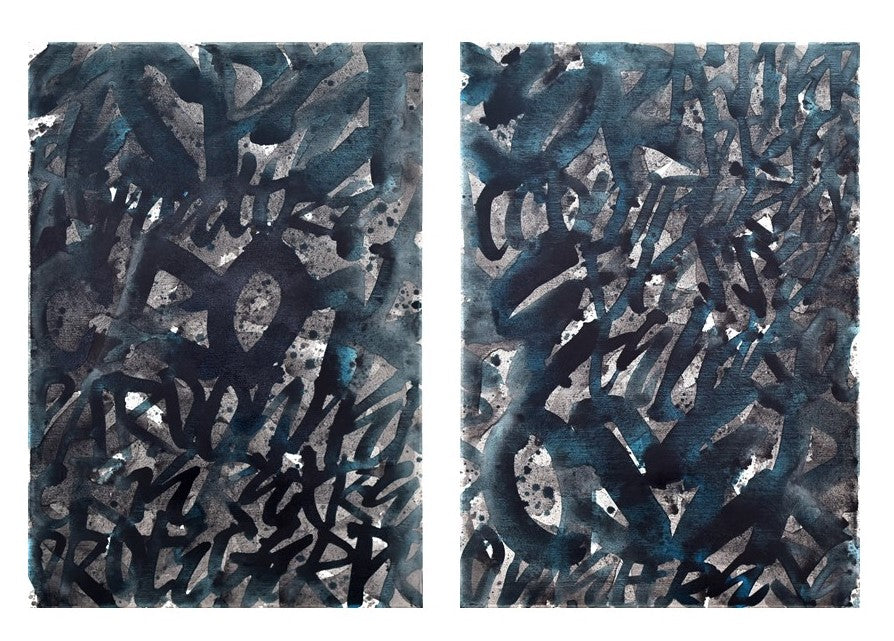 DIPTYCH ABSTRACT 8A 8B